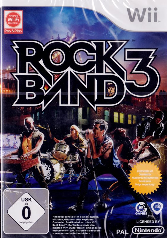Rock Band 3 Keyboard Bundle box art for Wii